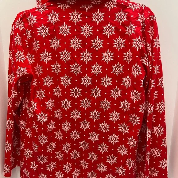 Laura Ashley Red Snowflake Pajama Set - Picture 4 of 9